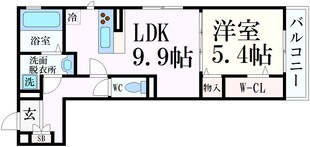 サンセベリア夏原の物件間取画像